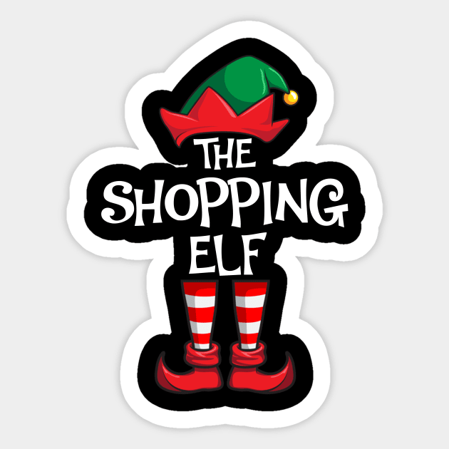 Shopping Elf Matching Family Christmas Shopper Sticker by hazlleylyavlda